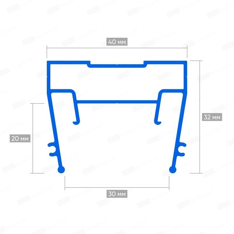 Разделительный профиль для натяжных потолков LINE SLIM 30 (ПФ 7321)