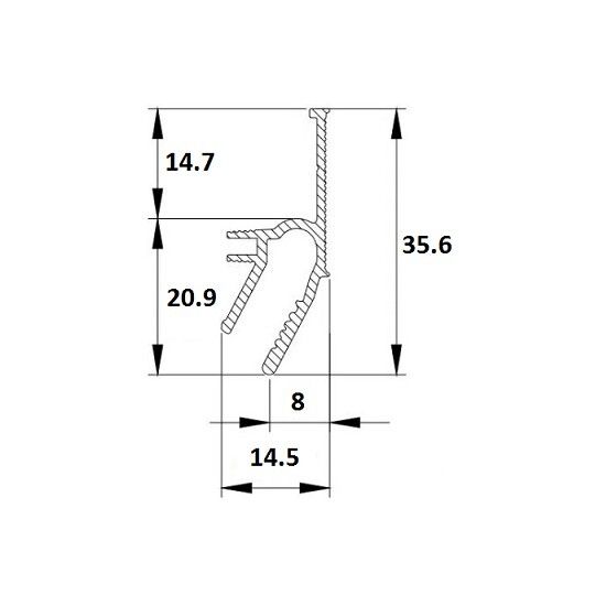 Профиль LumFer Clamp Umbra перфорированный