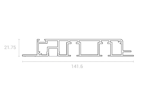 Карнизный профиль шириной 115 мм L2 черный UMBRA