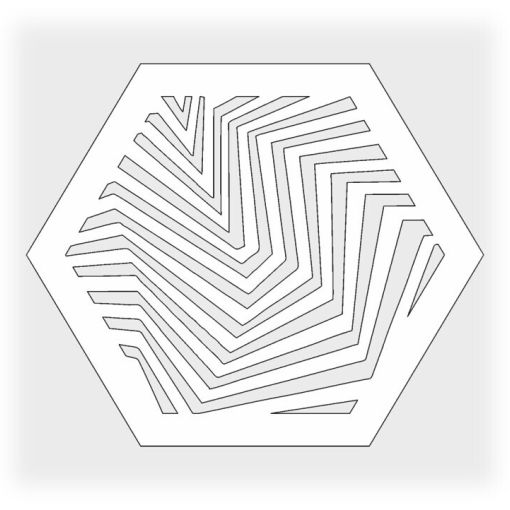 Решетка магнитная, черная\белая, шестигранная (Зигзаг)