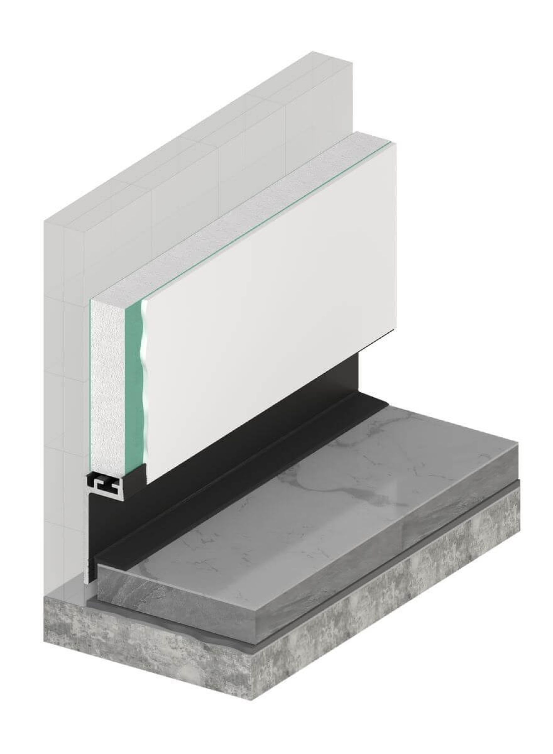 Теневой плинтус с уголком 11,3*7 мм KRAAB GIPPS