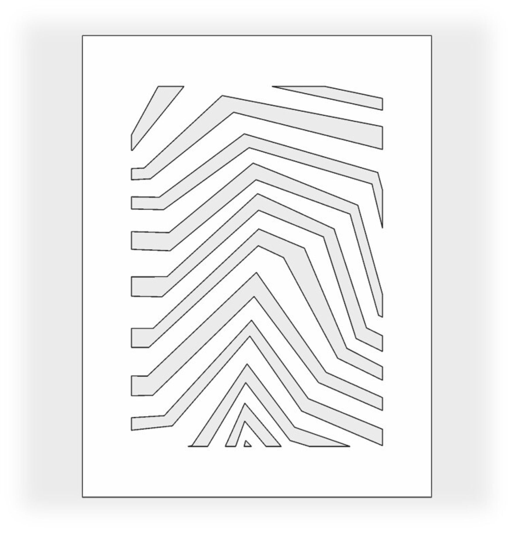 Решетка магнитная, белая, прямоугольная (Зигзаг) 178*227