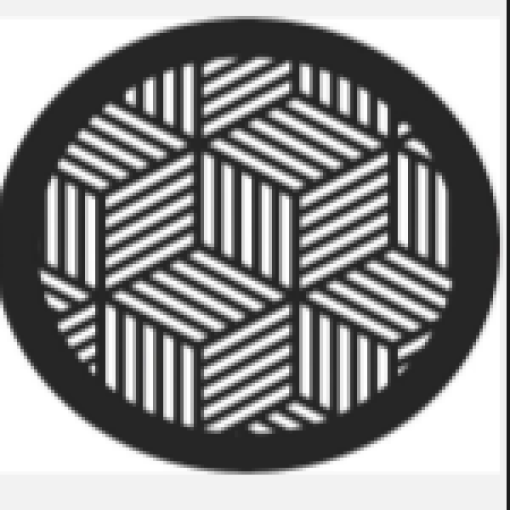 Решетка магнитная, черная\белая , круглая (кубы)