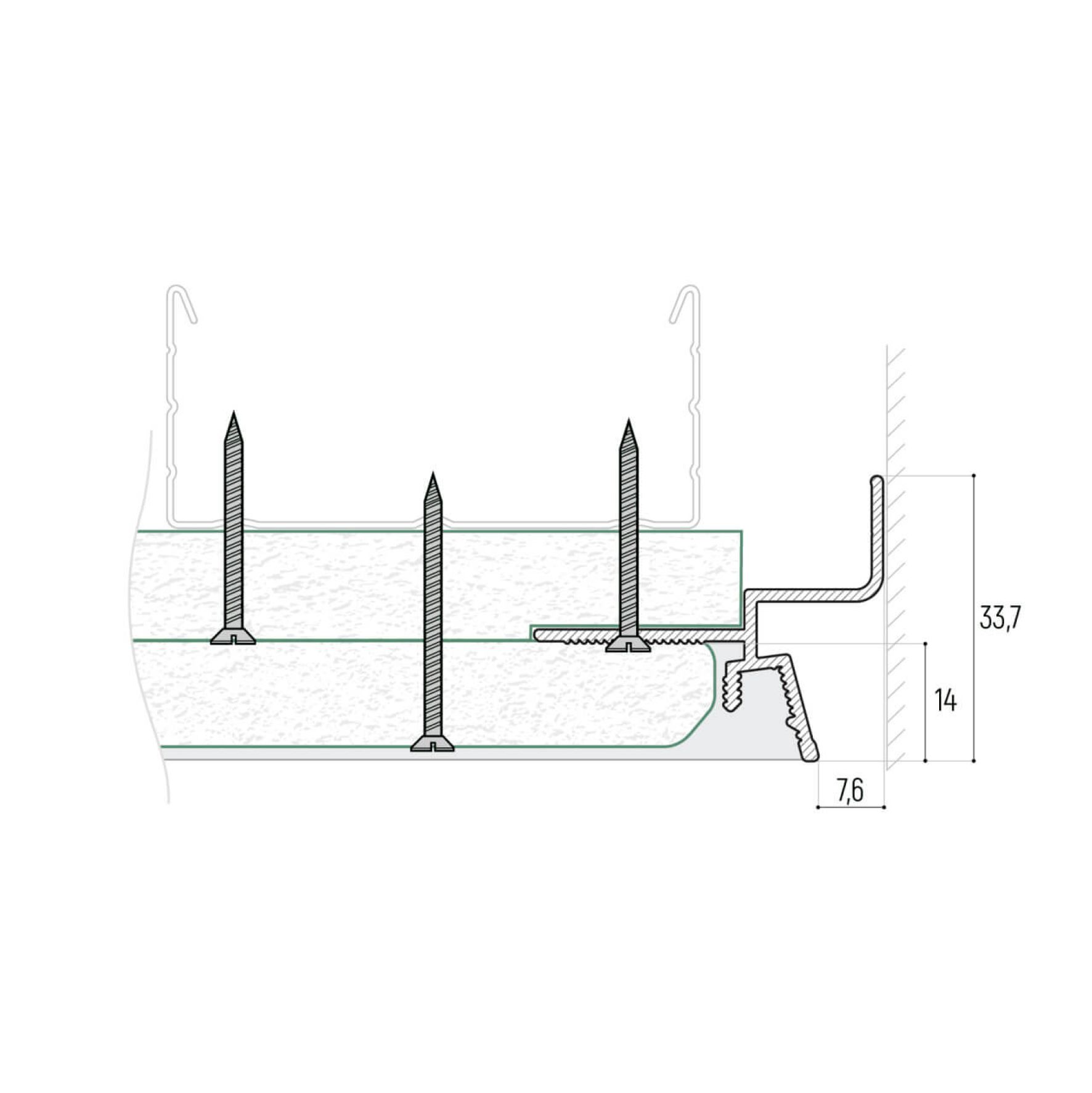 Теневой профиль KRAAB GIPPS 