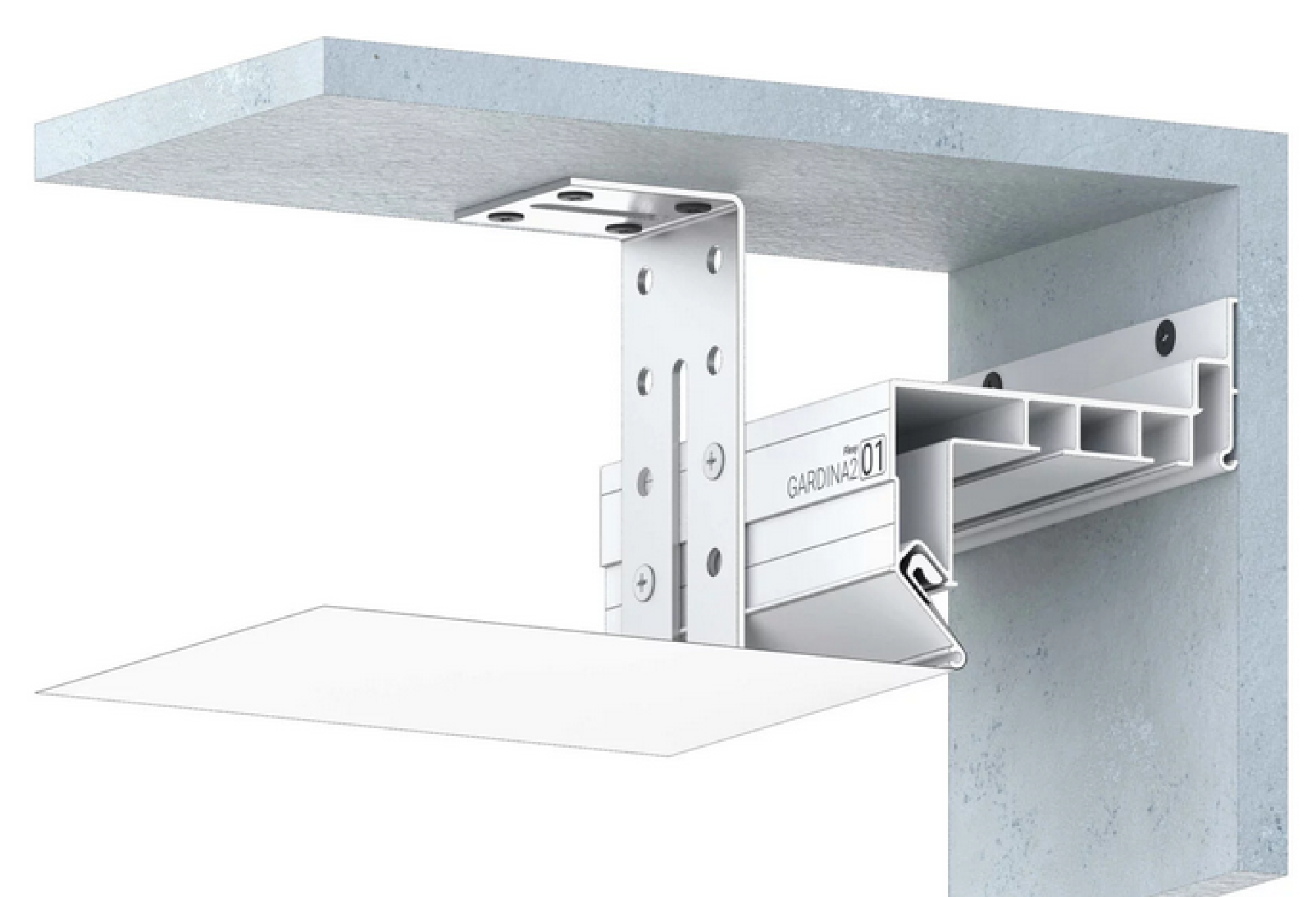 Профиль для изготовления скрытых карнизов GARDINA2 01 (ПФ 0040)