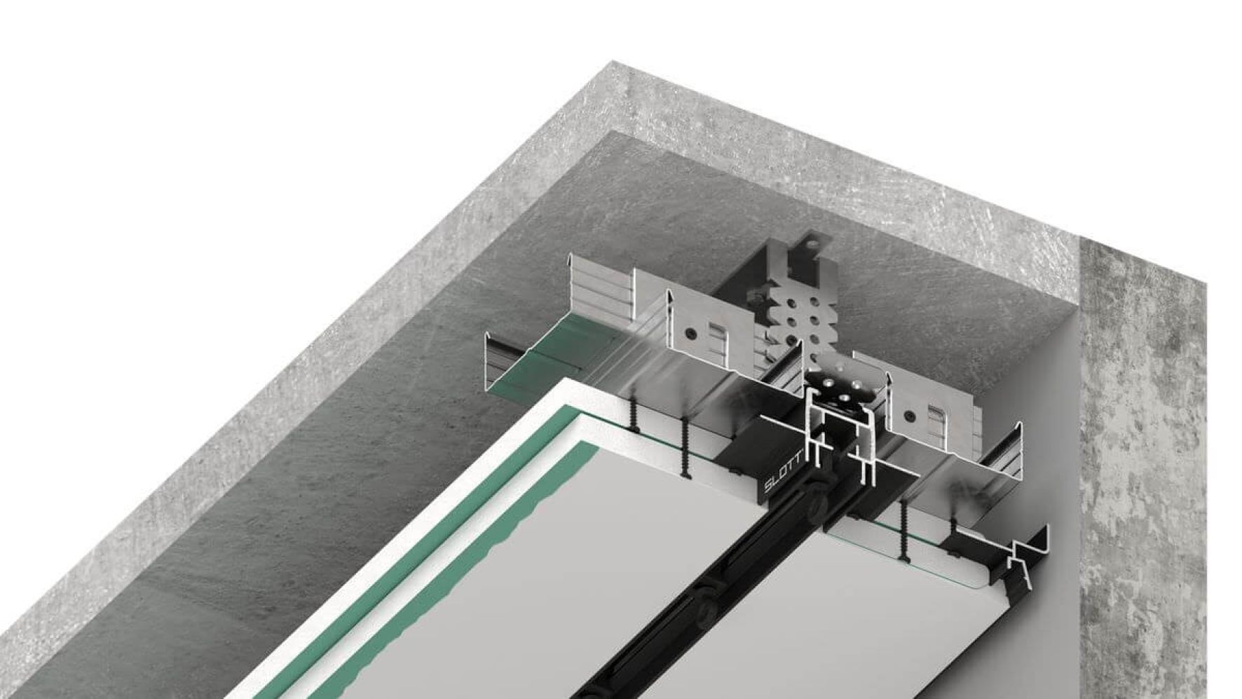 Карнизный профиль L2 черный SLOTT MOTION