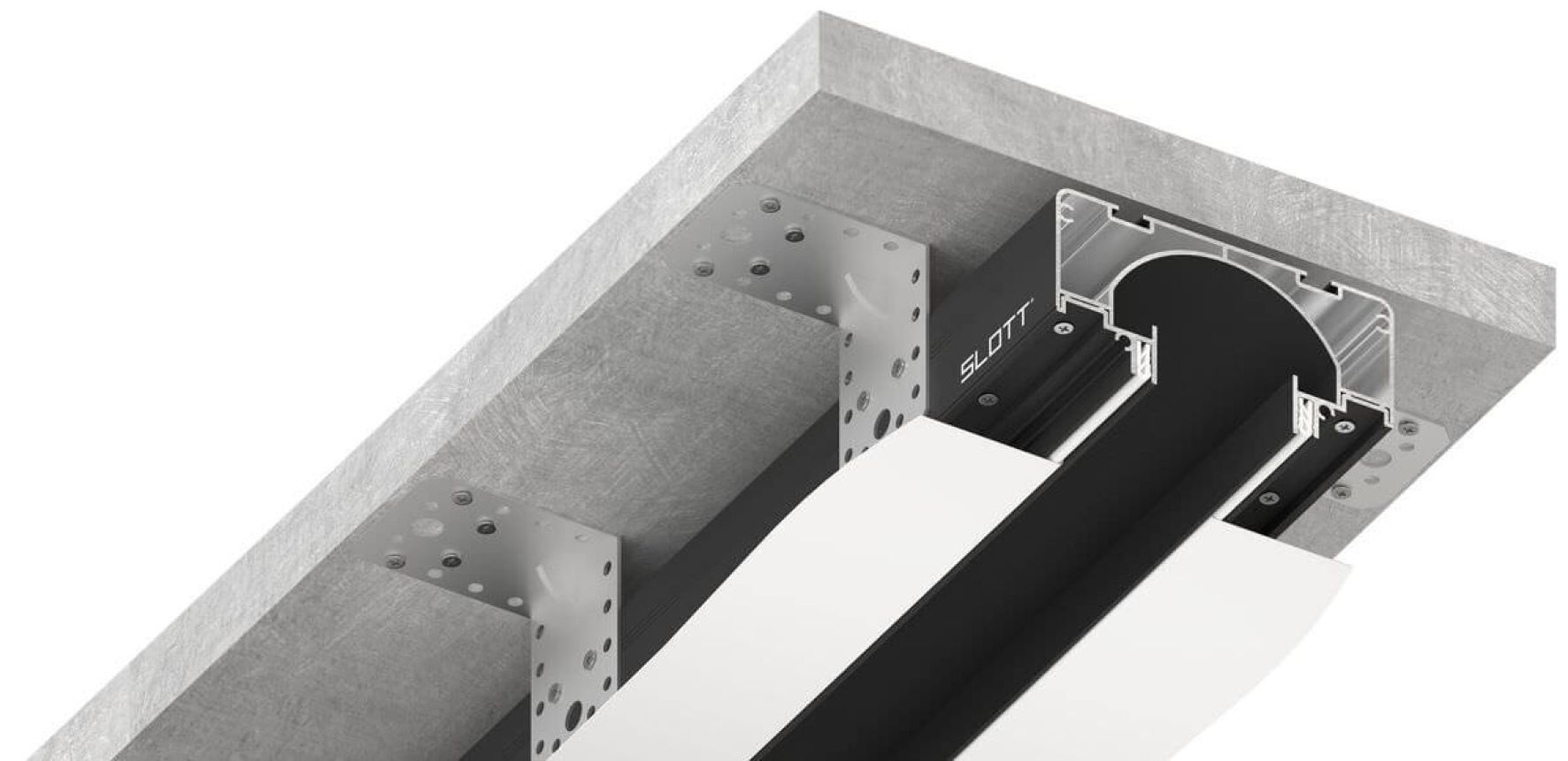 Нишевая световая линия черный SLOTT 35 