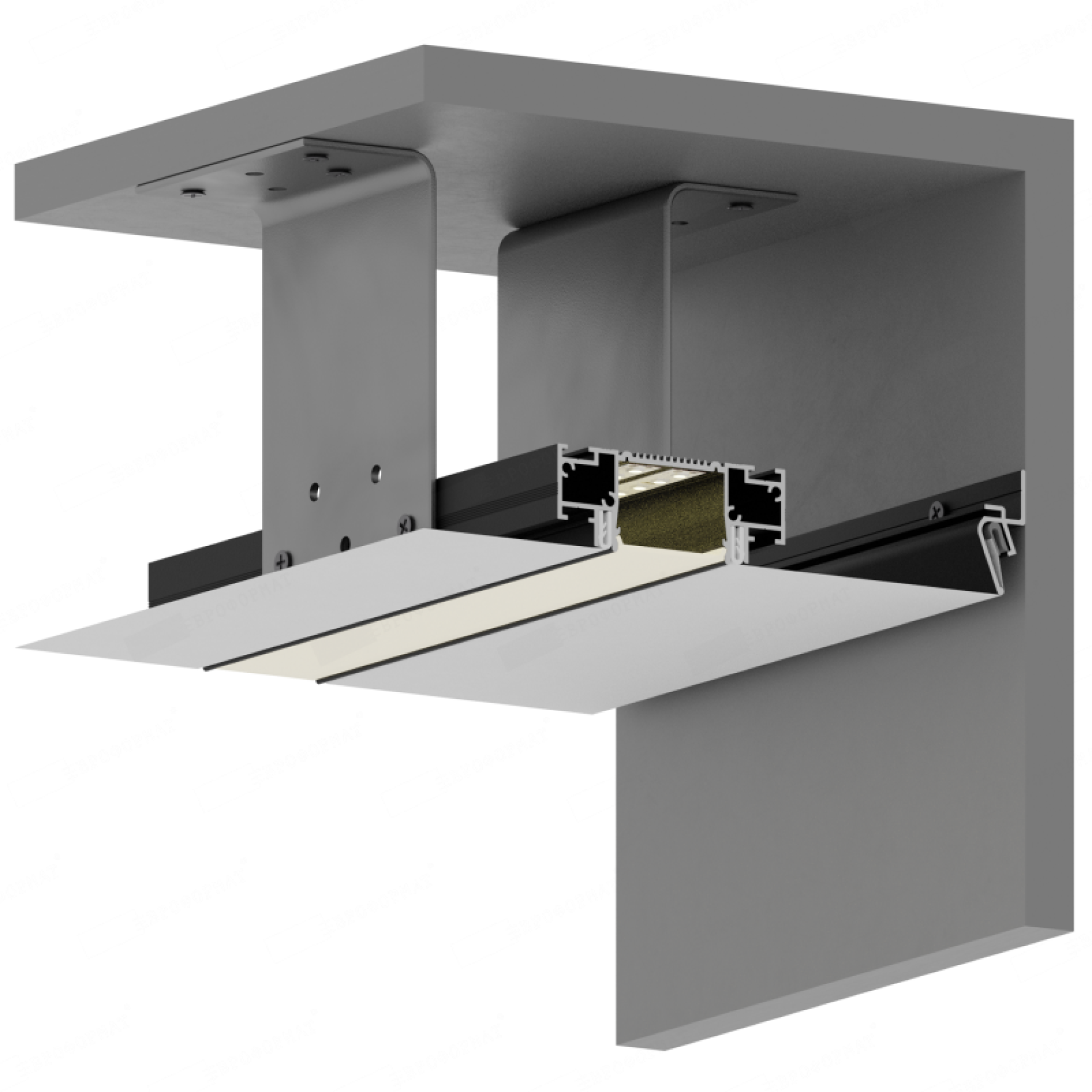 Световая линия черная SLIM LINE