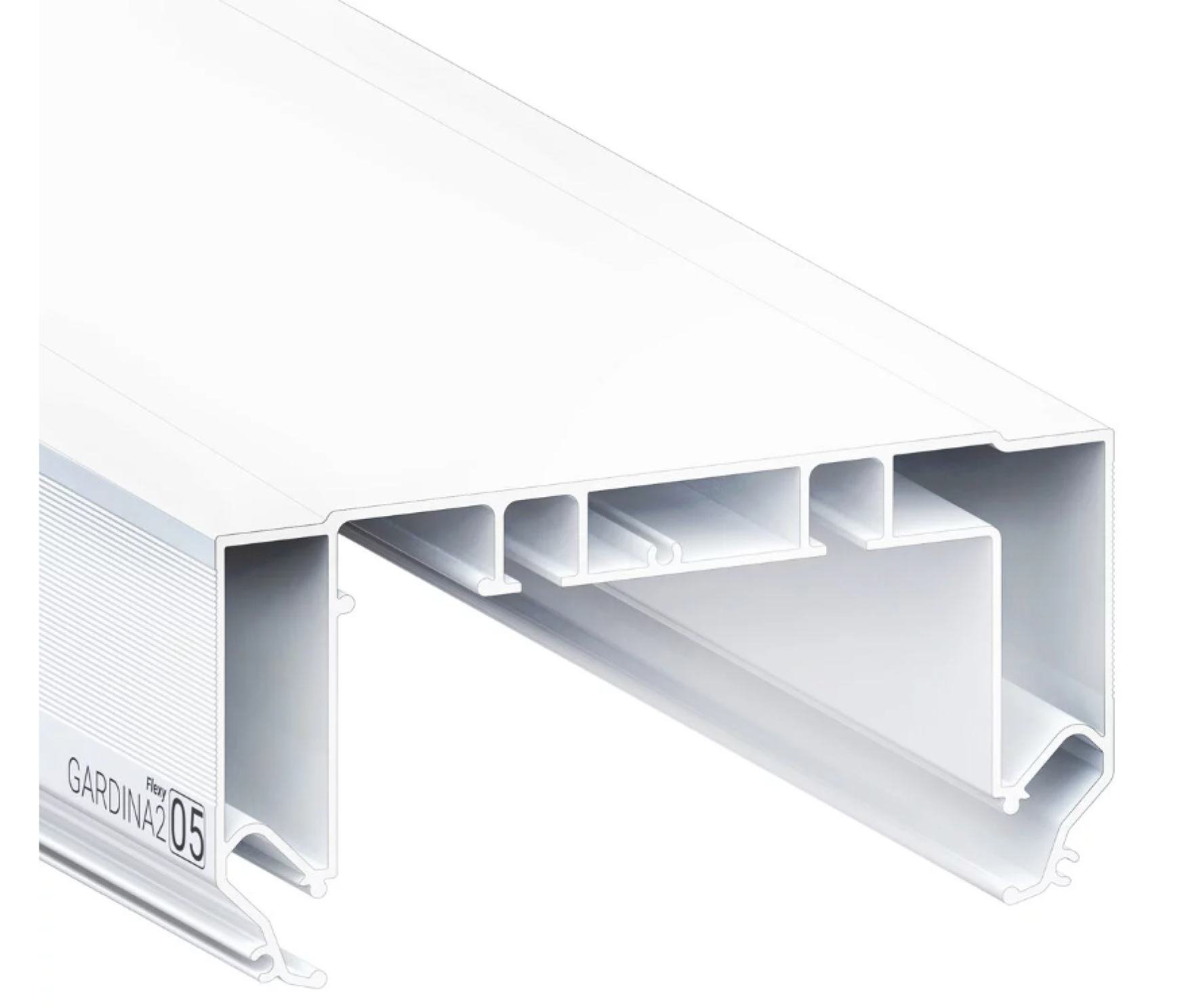 Профиль для изготовления скрытых карнизных ниш с подсветкой с двумя пазами GARDINA2 05 (ПФ 3255)