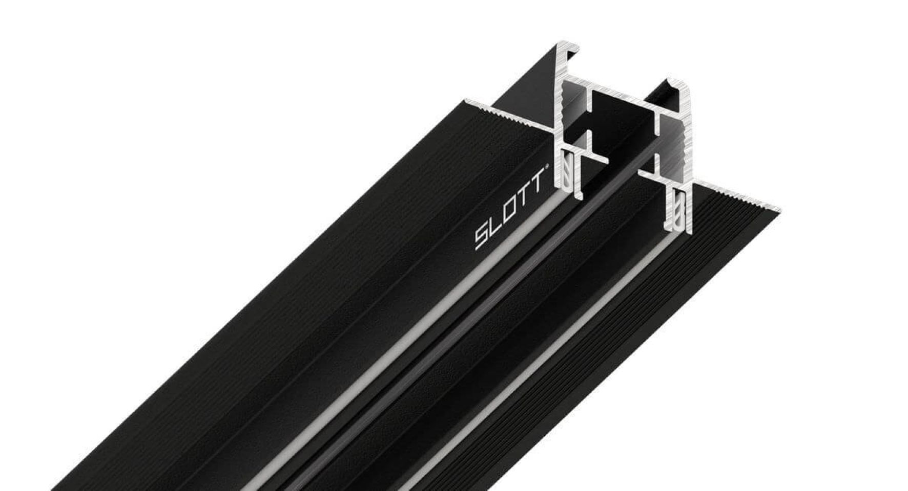 Карнизный профиль L2 черный SLOTT MOTION