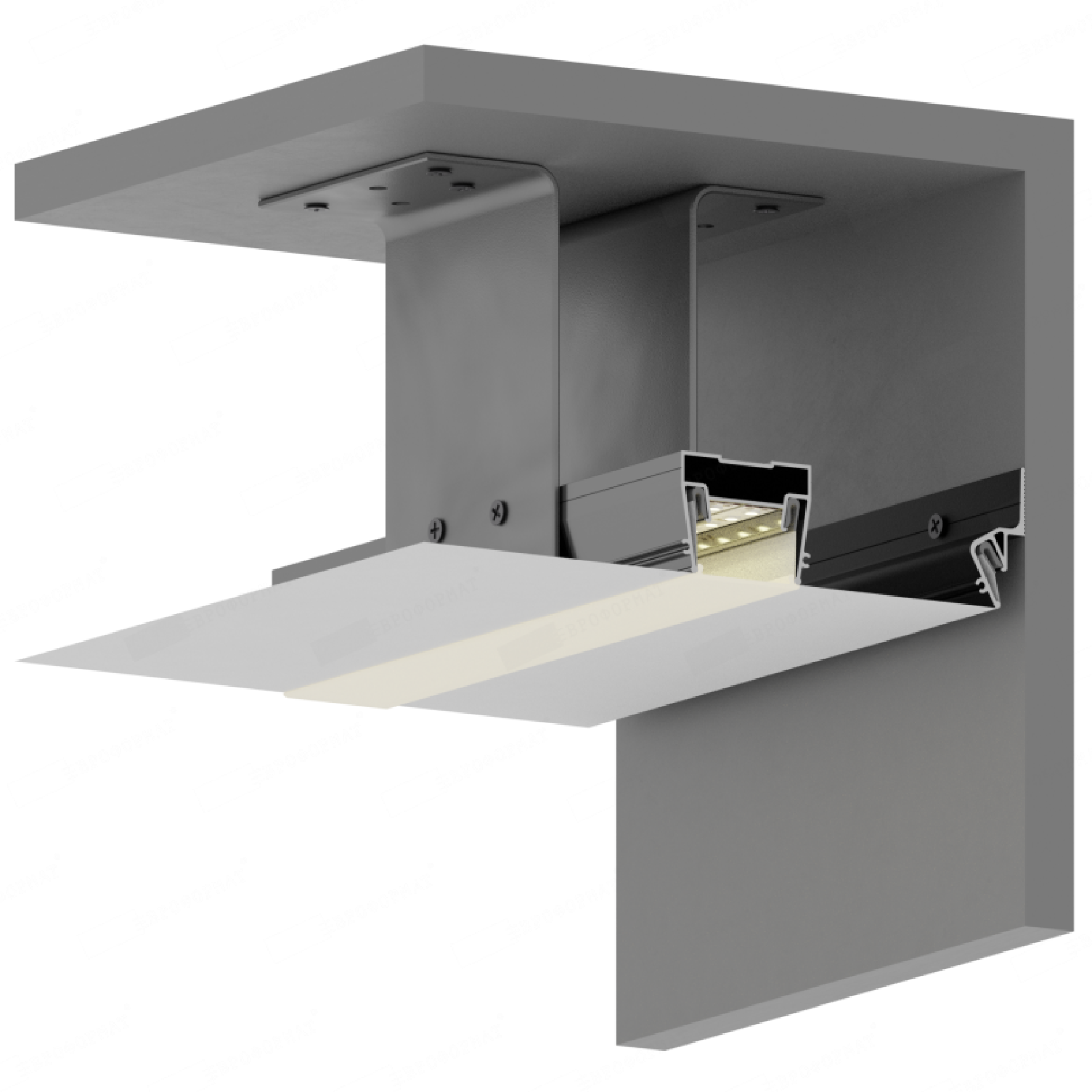 Разделительный профиль для натяжных потолков LINE SLIM 30 (ПФ 7321)