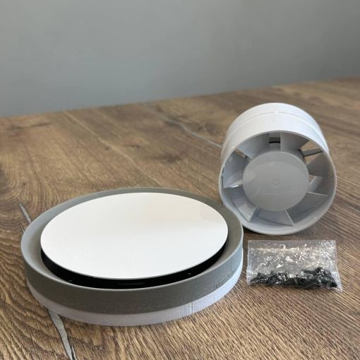 Решетка радиусная теневая на магнитах с вентилятором ЭРА 