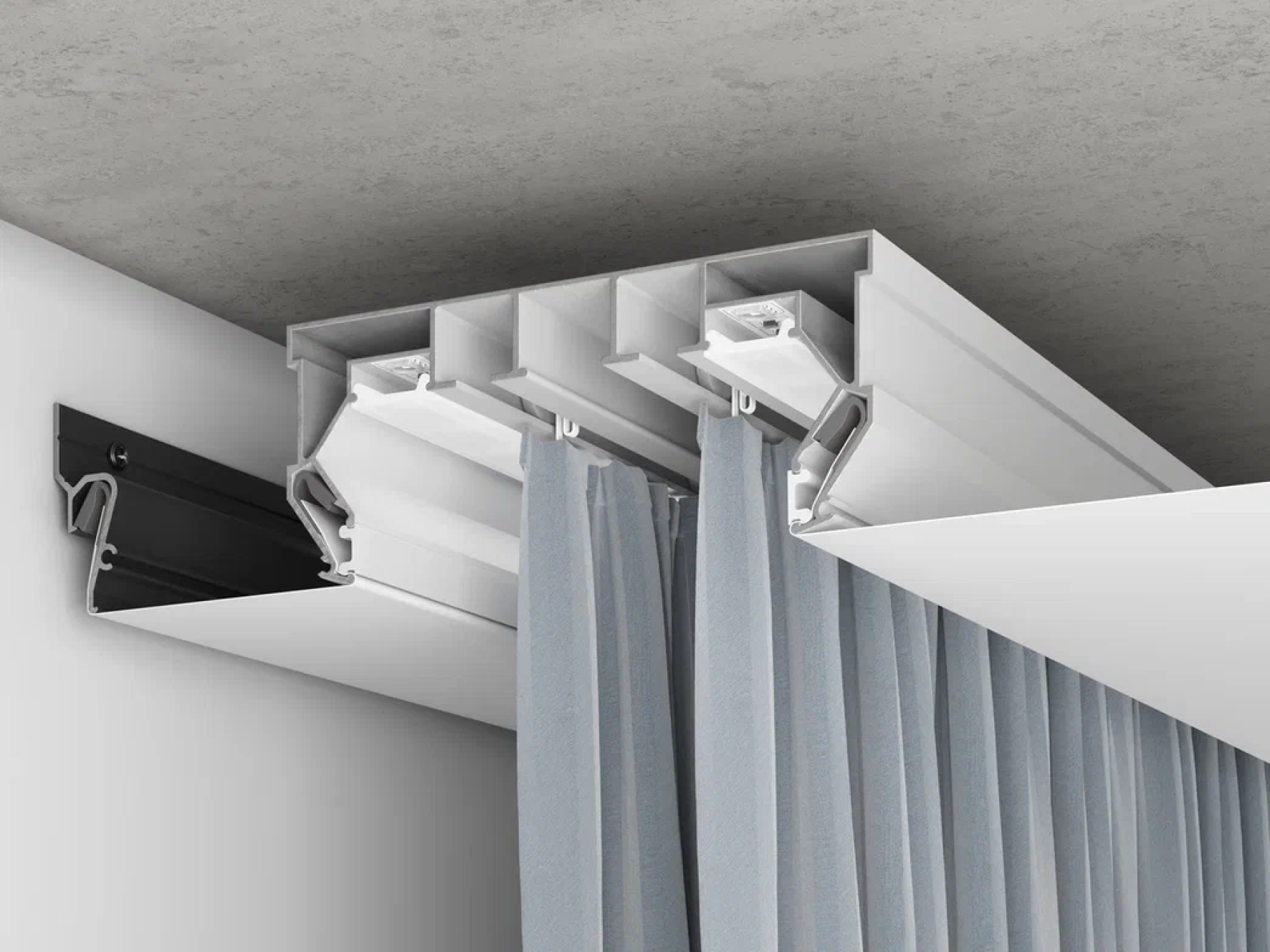 Профиль ПК 14 Гардина Двухрядная Белый