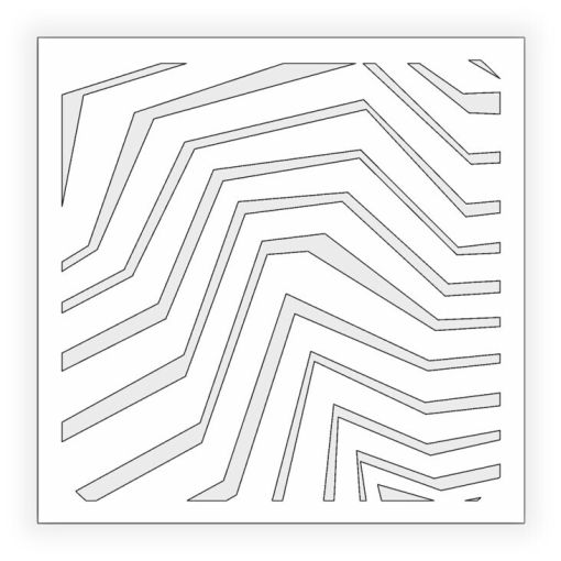 Решетка магнитная, черная\белая, квадратная (Зигзаг) 