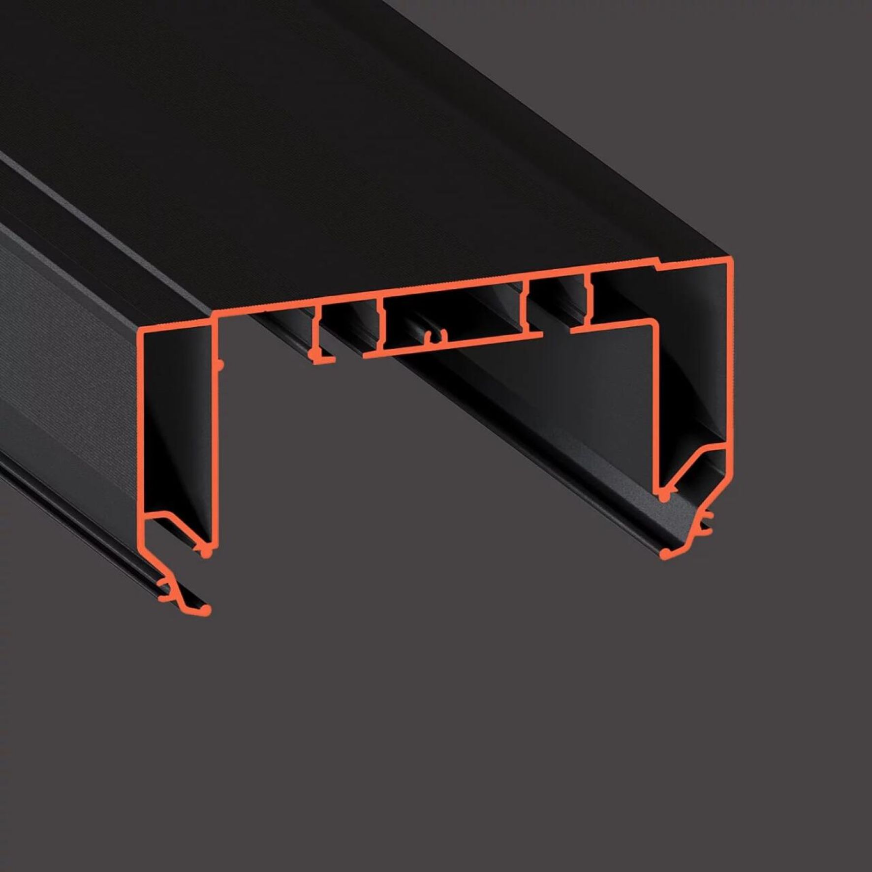 Профиль для изготовления скрытых карнизных ниш с подсветкой с двумя пазами GARDINA2 05 2.0 (ПФ 11058)