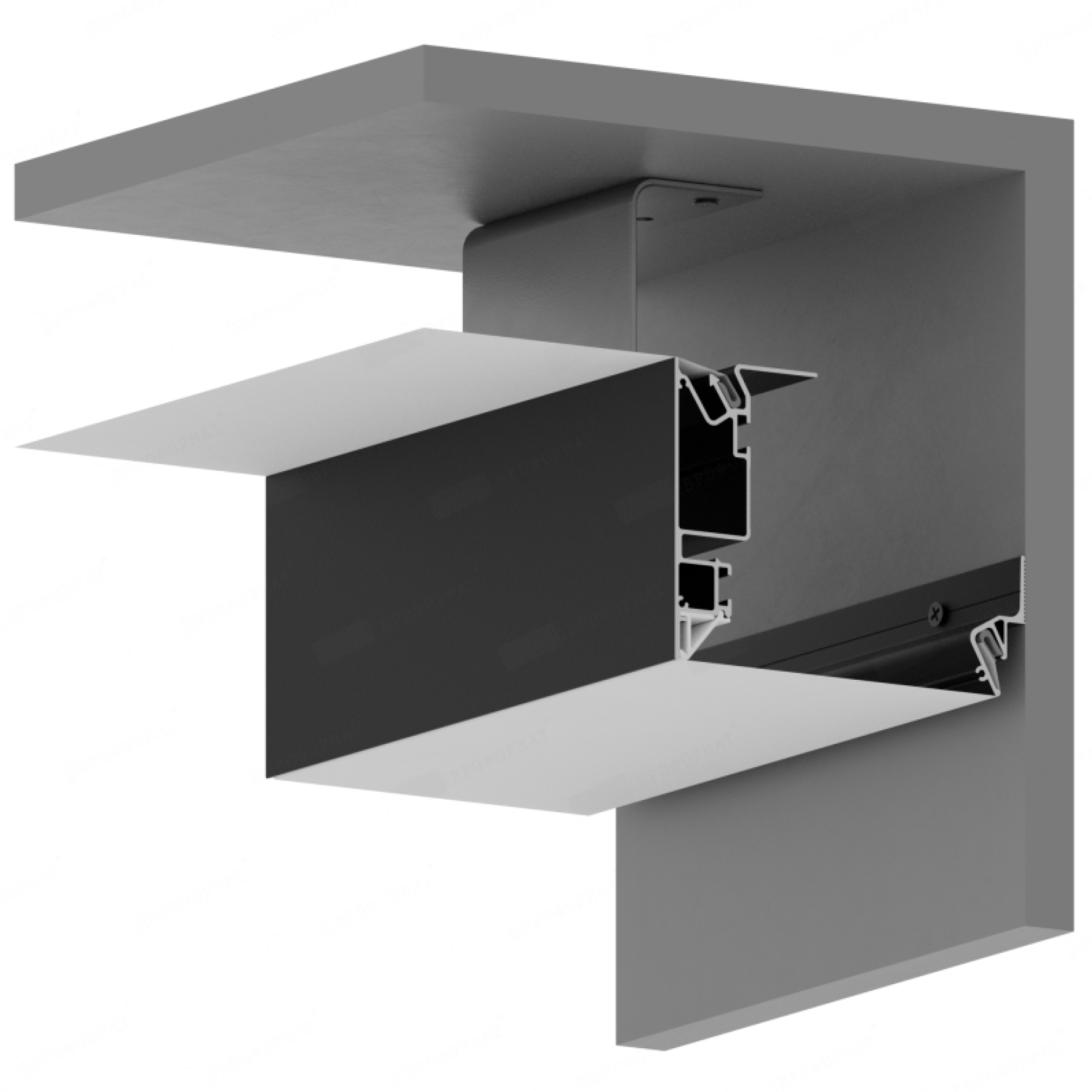 Профиль для изготовления потолочных ниш и светильников IZI UNI 01 (ПФ 8816)