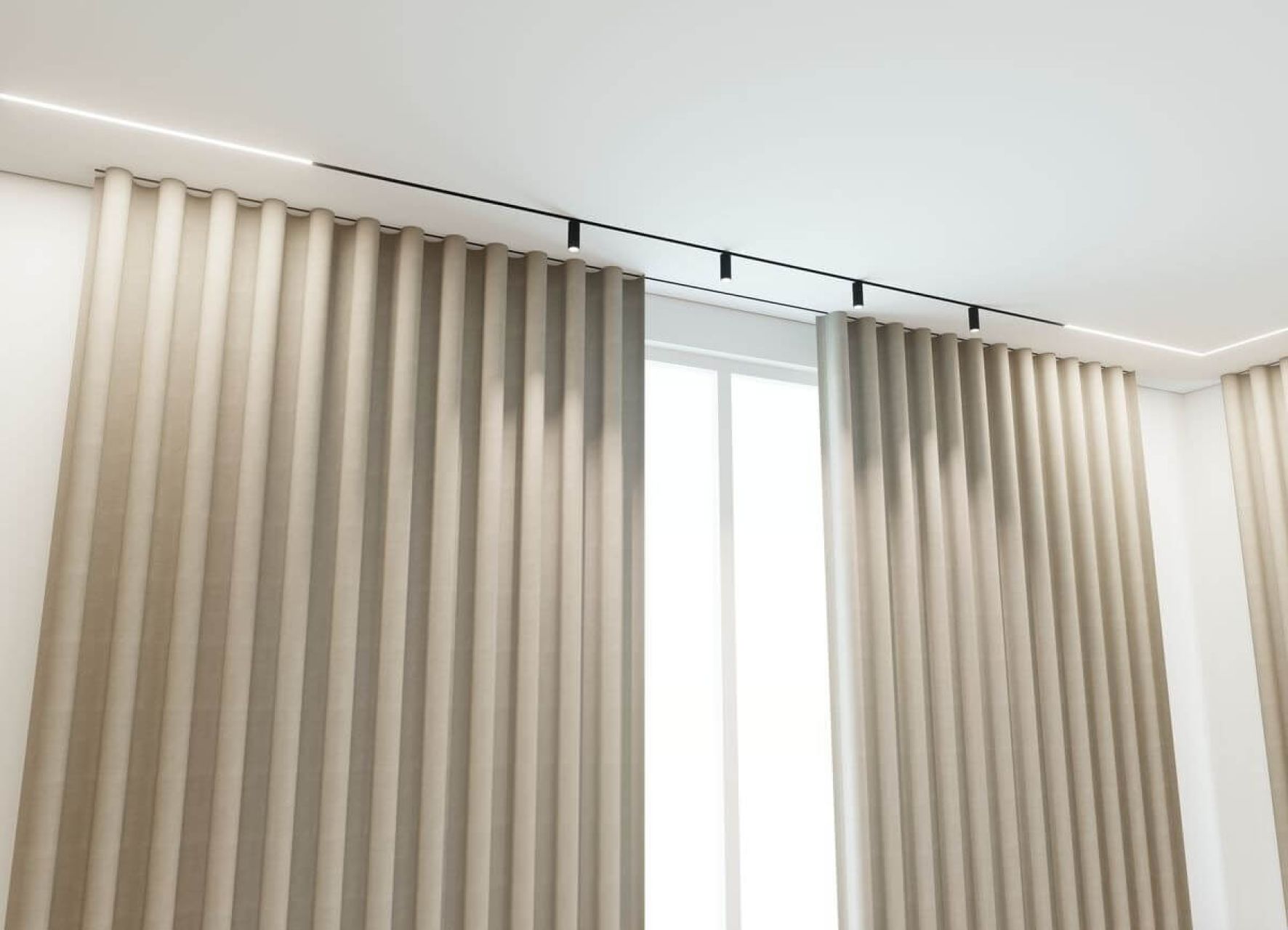 Карнизный профиль L2 черный SLOTT MOTION