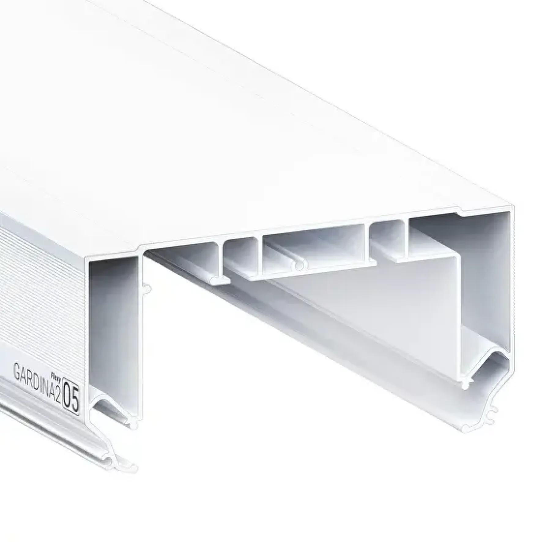 Профиль для изготовления скрытых карнизных ниш с подсветкой с двумя пазами GARDINA2 05 2.0 (ПФ 11058)