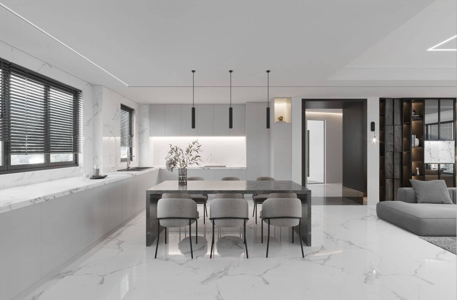 Нишевая световая линия черный GIPPS 35 