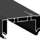 Профиль для изготовления скрытых карнизных ниш с подсветкой с двумя пазами черный GARDINA2 05 (ПФ 3255)