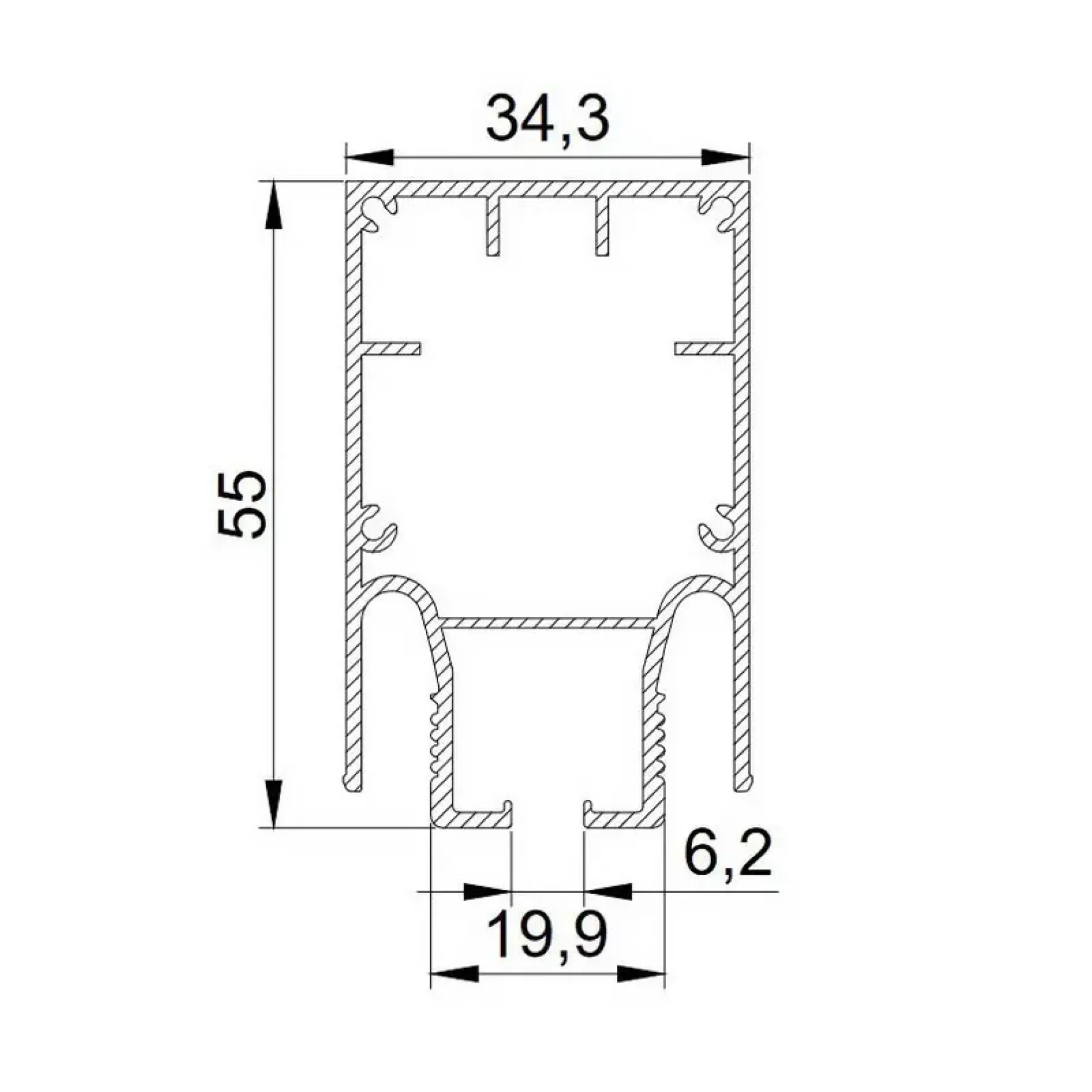 Профиль LumFer Clamp Cornice Uno