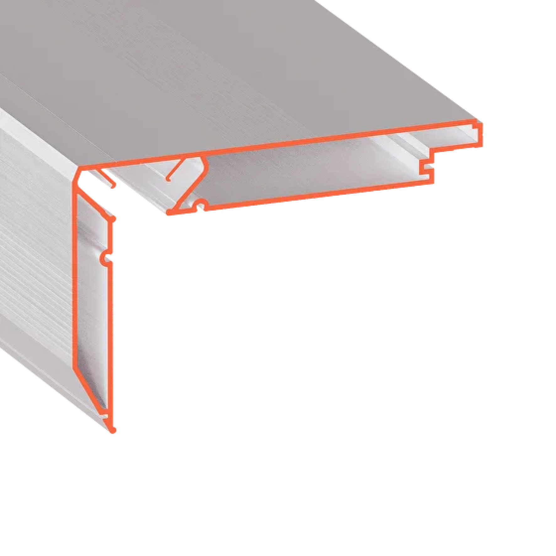 Профиль для изготовления прямых ниш для штор с подсветкой STANDART01 LED 60 ( 11263 обновленный )