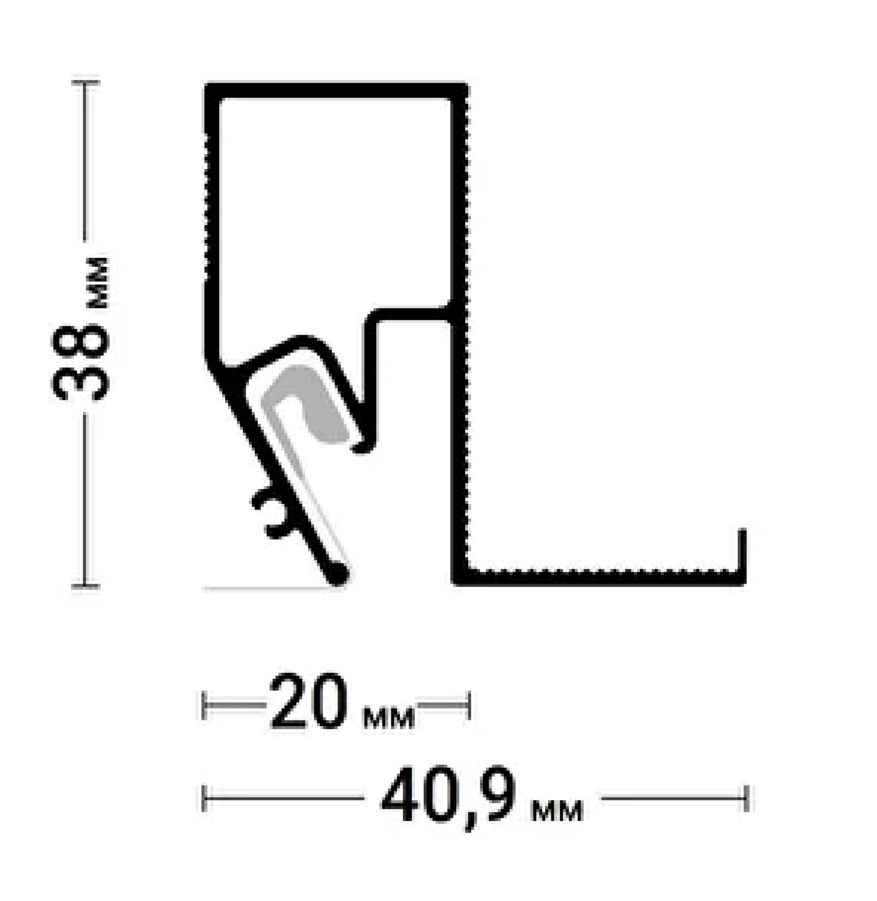 Теневой профиль BRUS 06 (ПФ 8608)