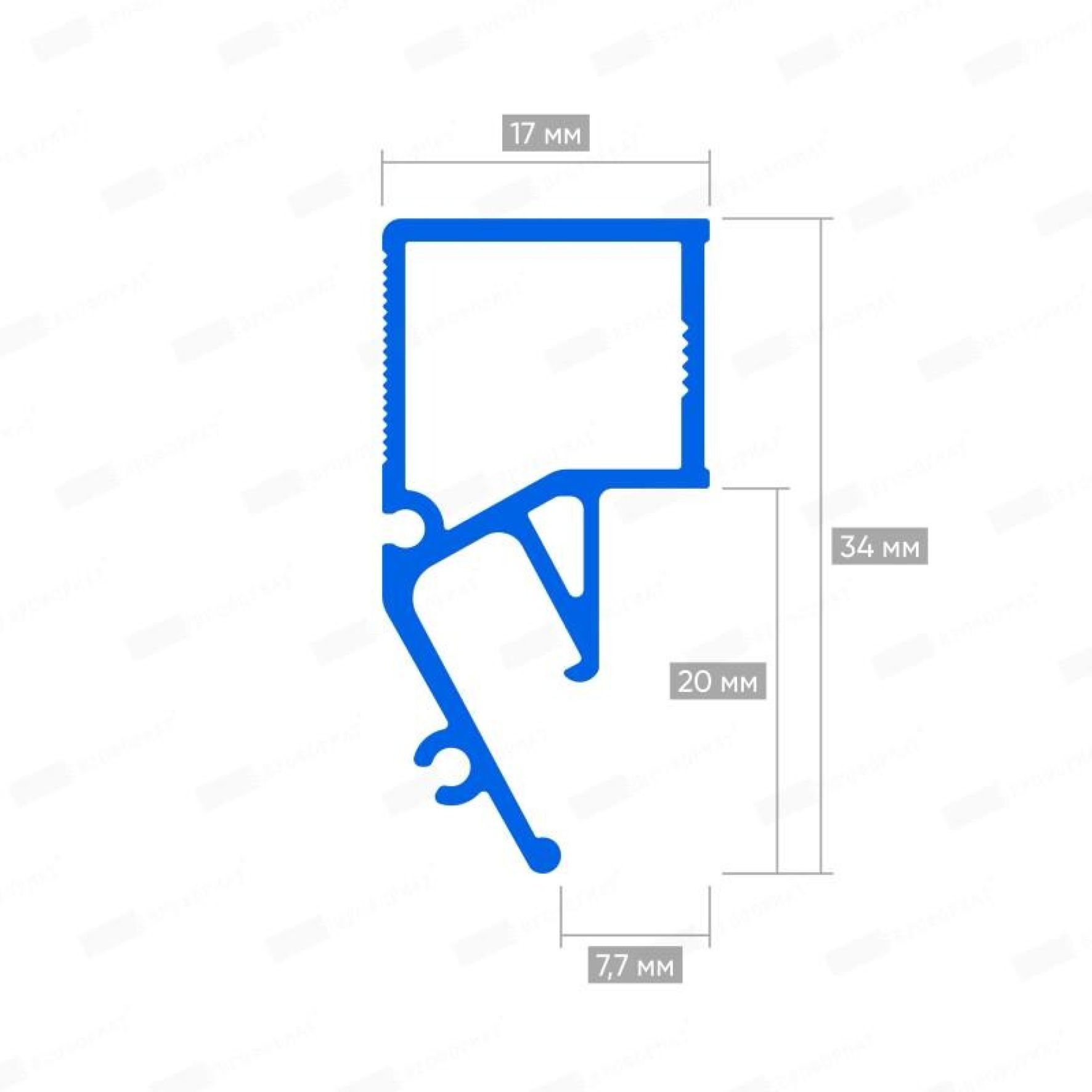 Конструкционный профиль с теневым зазором EURO 06 (ПФ 3347)