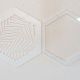 Решетка полистирол, белая, шестигранная (Зигзаг) 50*50
