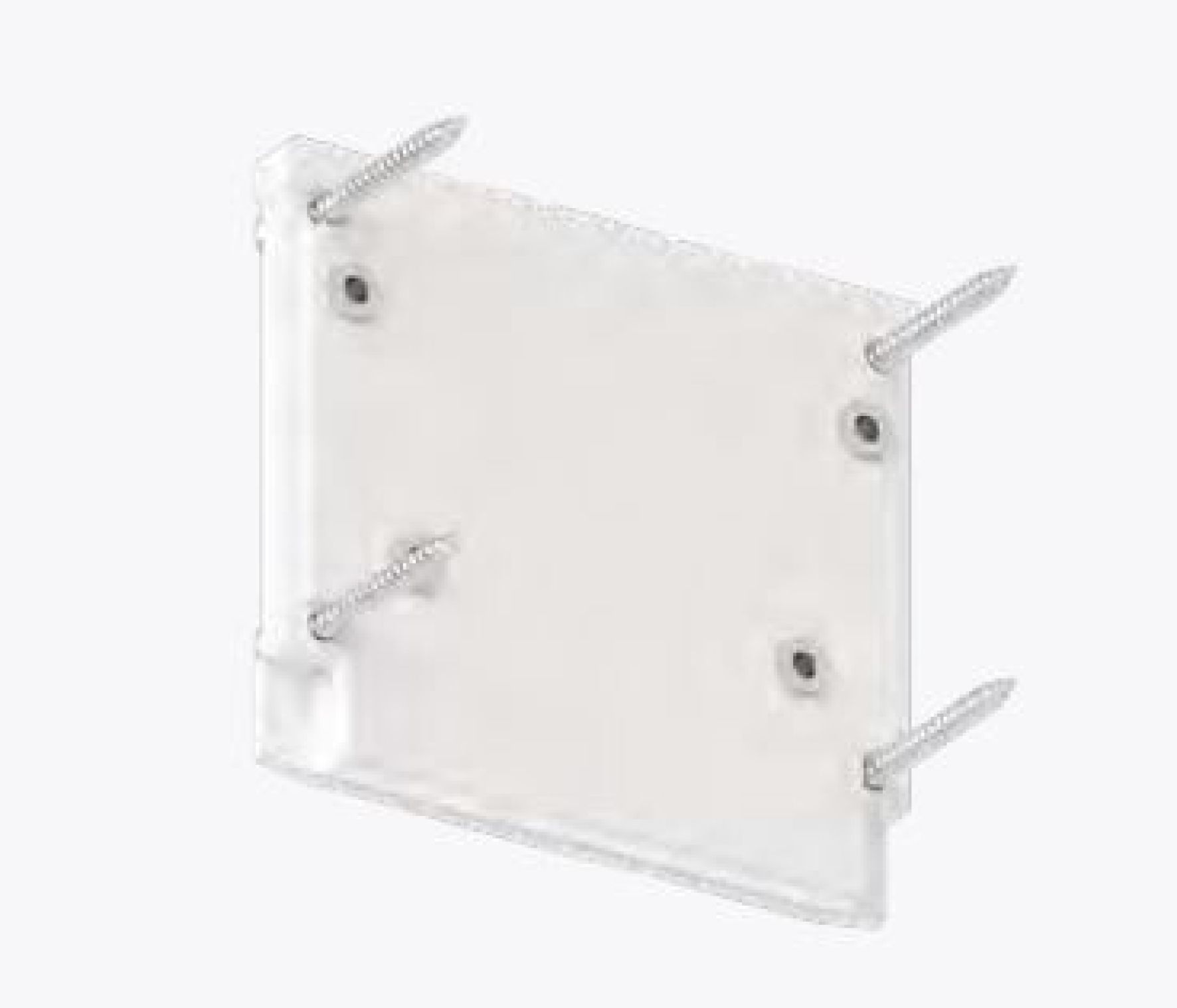 Торцевая заглушка  SLOTT INTRUDER, белая, 3 ф., скр. фикс.