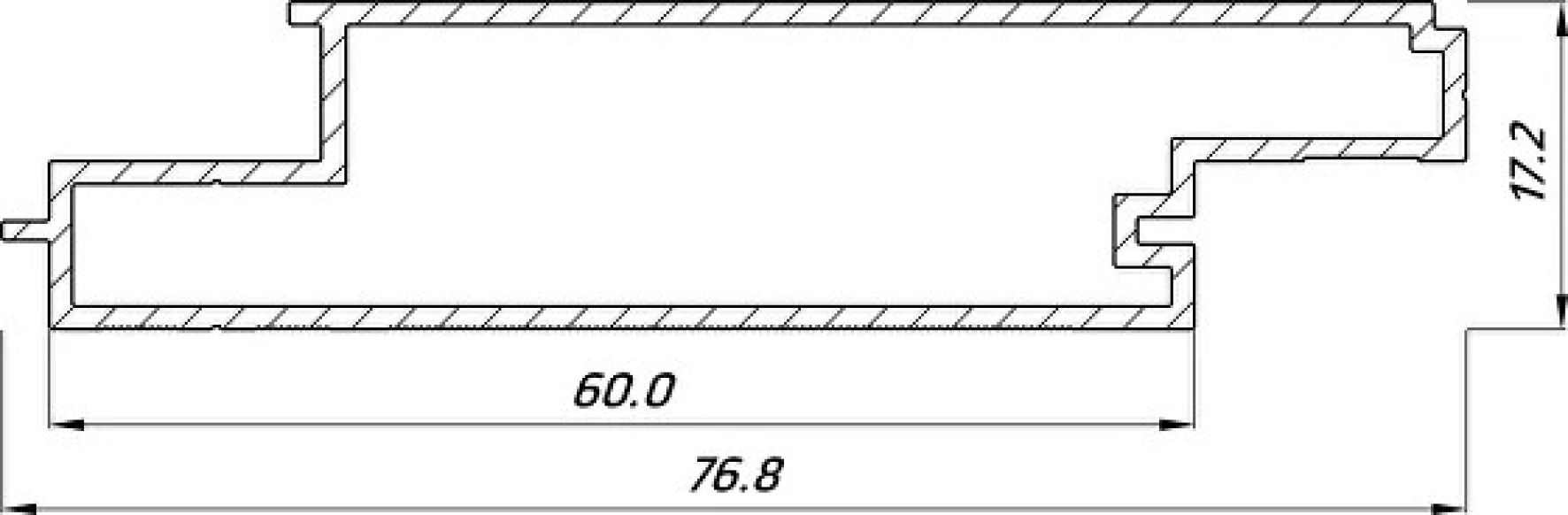 Доборная планка для STANDART01 LED 60/80 STANDART PLUS 60 (11261)
