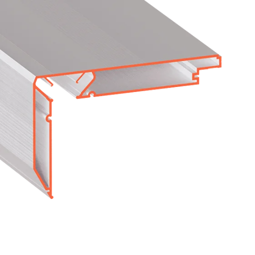 Профиль для изготовления прямых ниш для штор с подсветкой STANDART01 LED 60 ( 11263 обновленный )