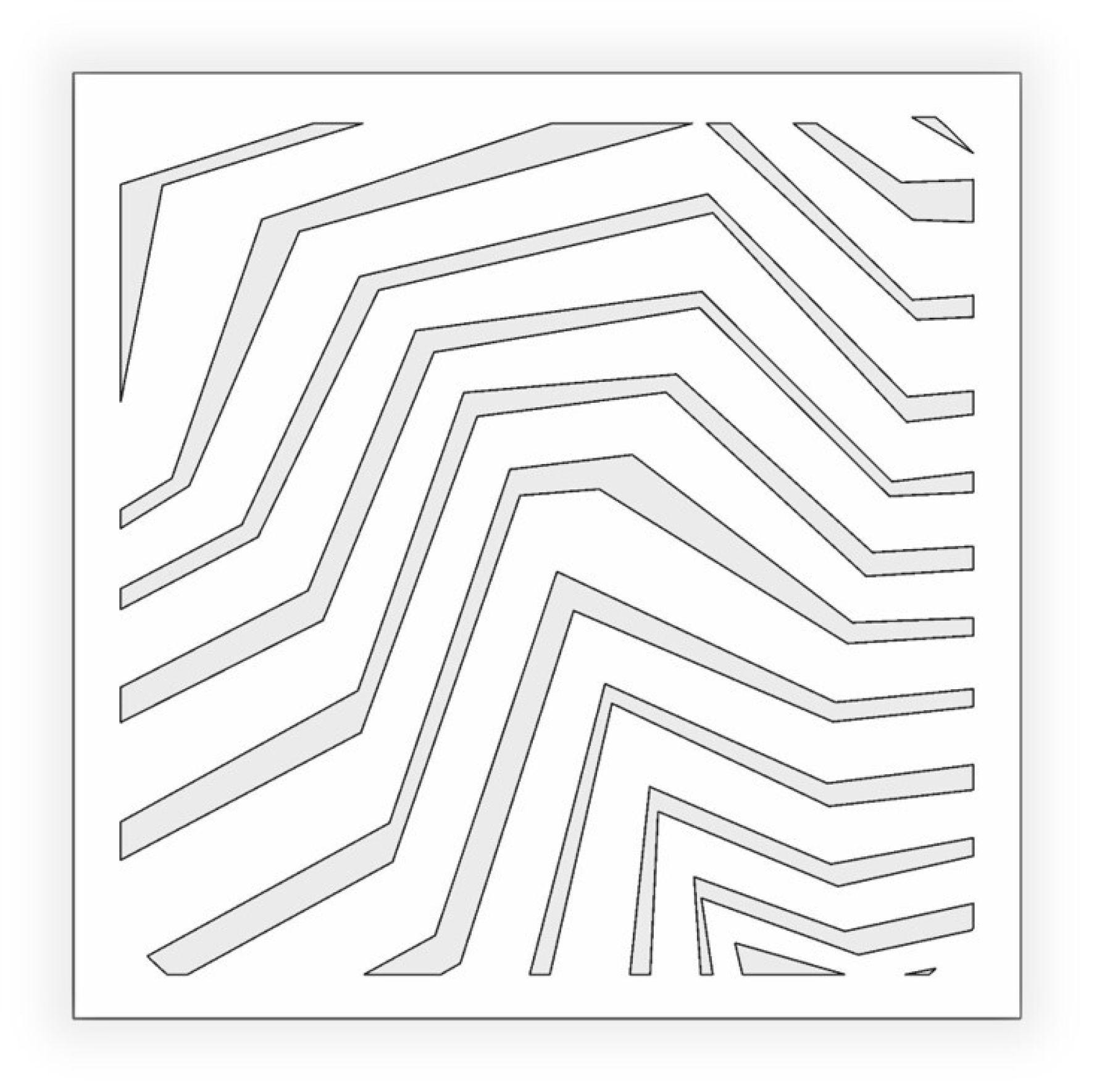 Решетка магнитная, белая, квадратная (Зигзаг) 300*300