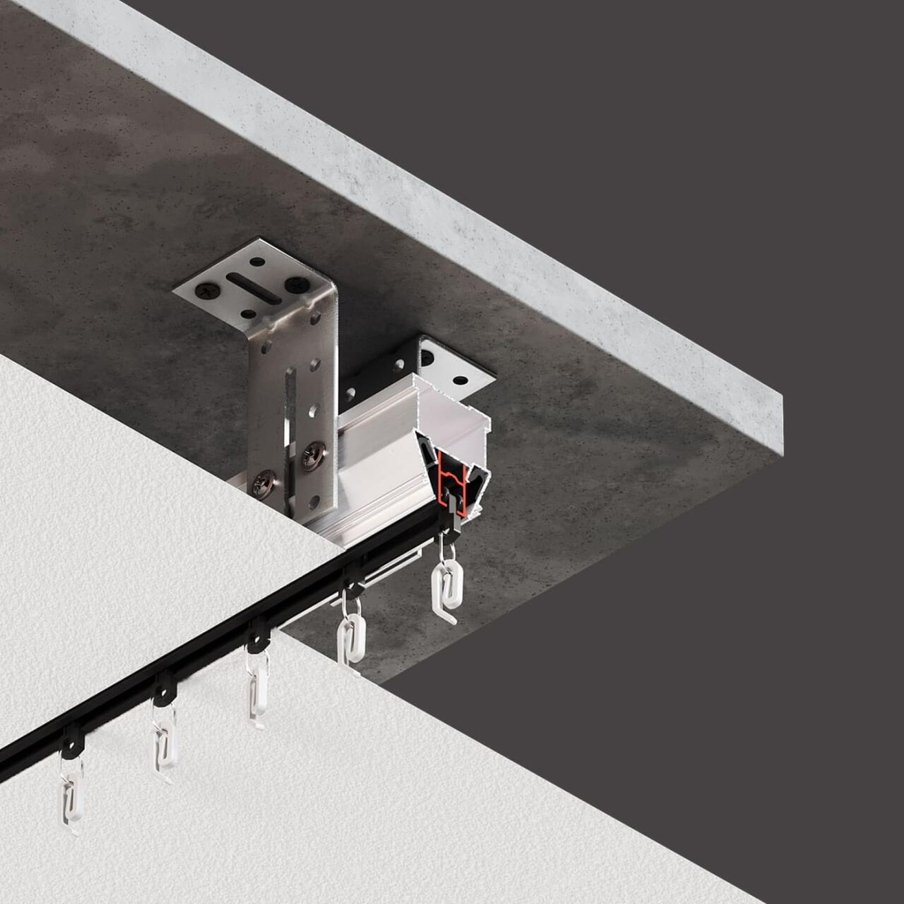 Однорядный карнизный профиль SHTORKA 01 (ПФ 10175)