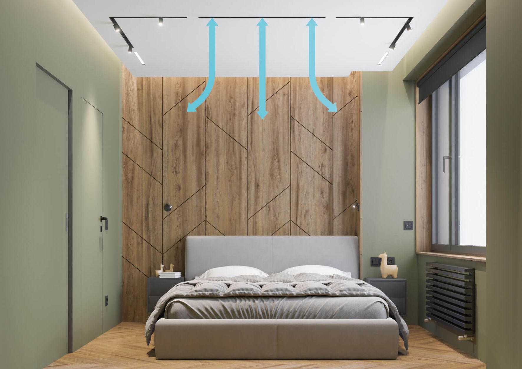 Узкая световая линия черная SLOTT CANYON 