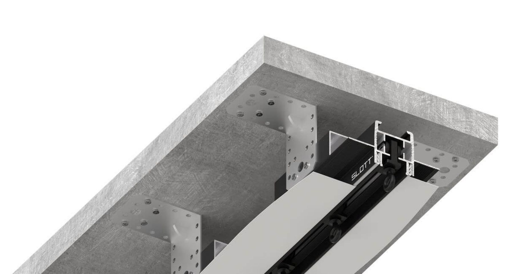 Карнизный профиль L2 черный SLOTT MOTION