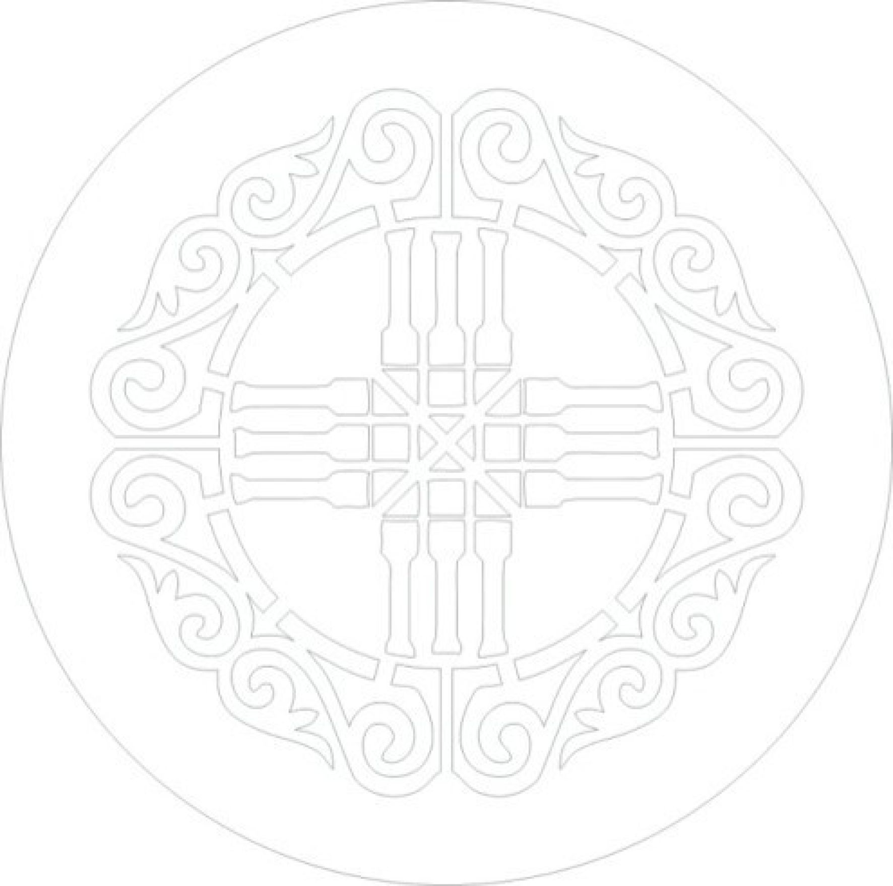 Решетка магнитная, белая, круглая (шанырак) D125 (наружный 150)