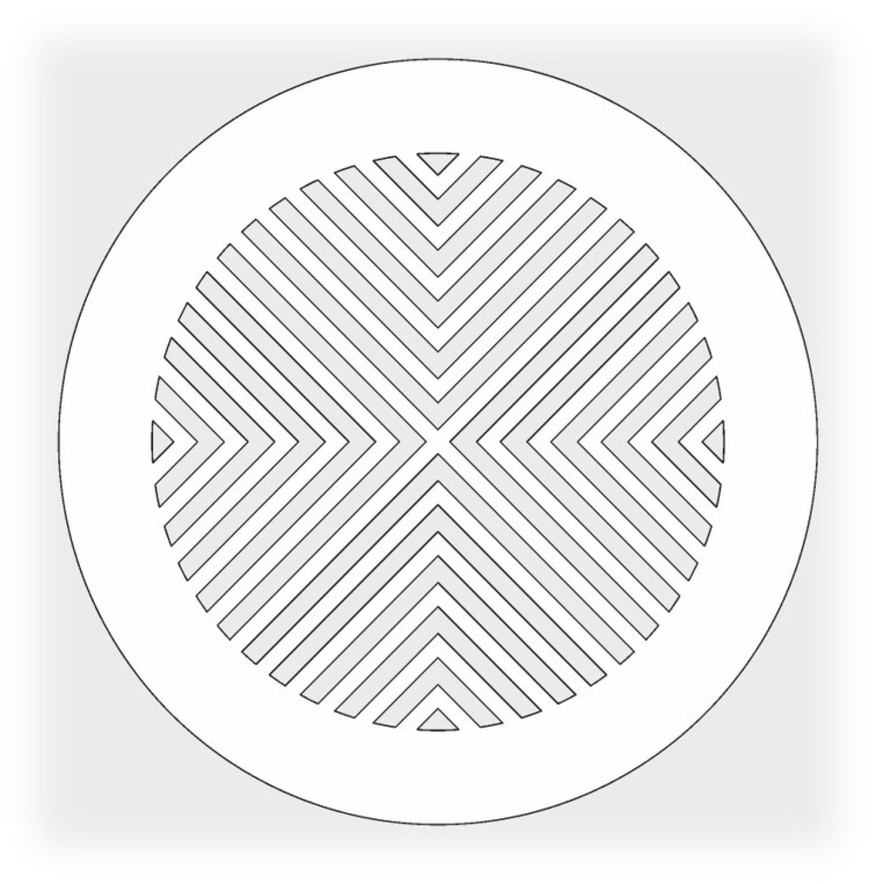 Решетка магнитная, белая, круглая (Угол) D150 (наружный 180)