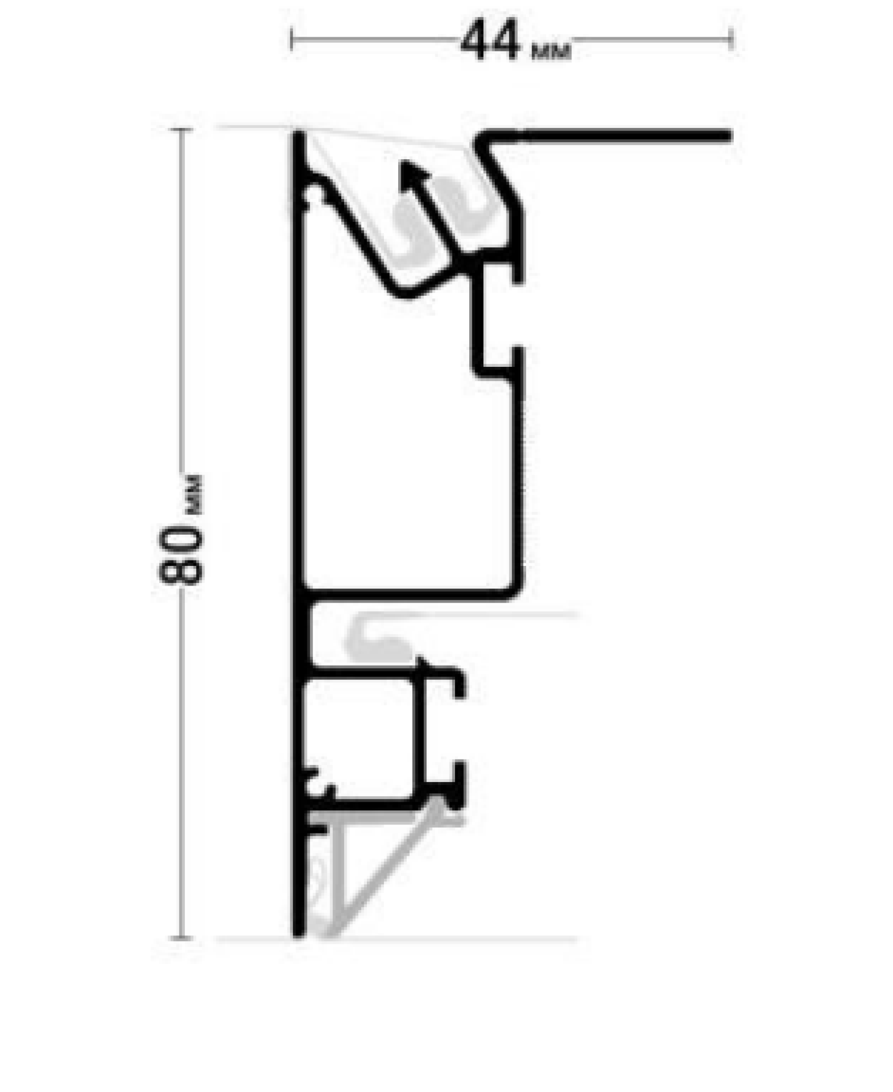 Профиль для изготовления потолочных ниш и светильников IZI UNI 01 (ПФ 8816)