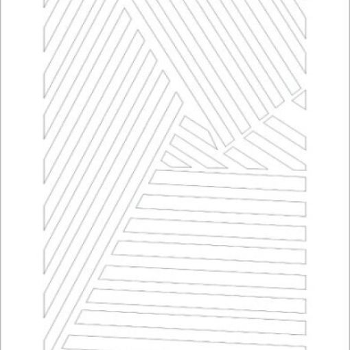 Решетка магнитная, черная\белая, прямоугольная (кривые линии) 200*100