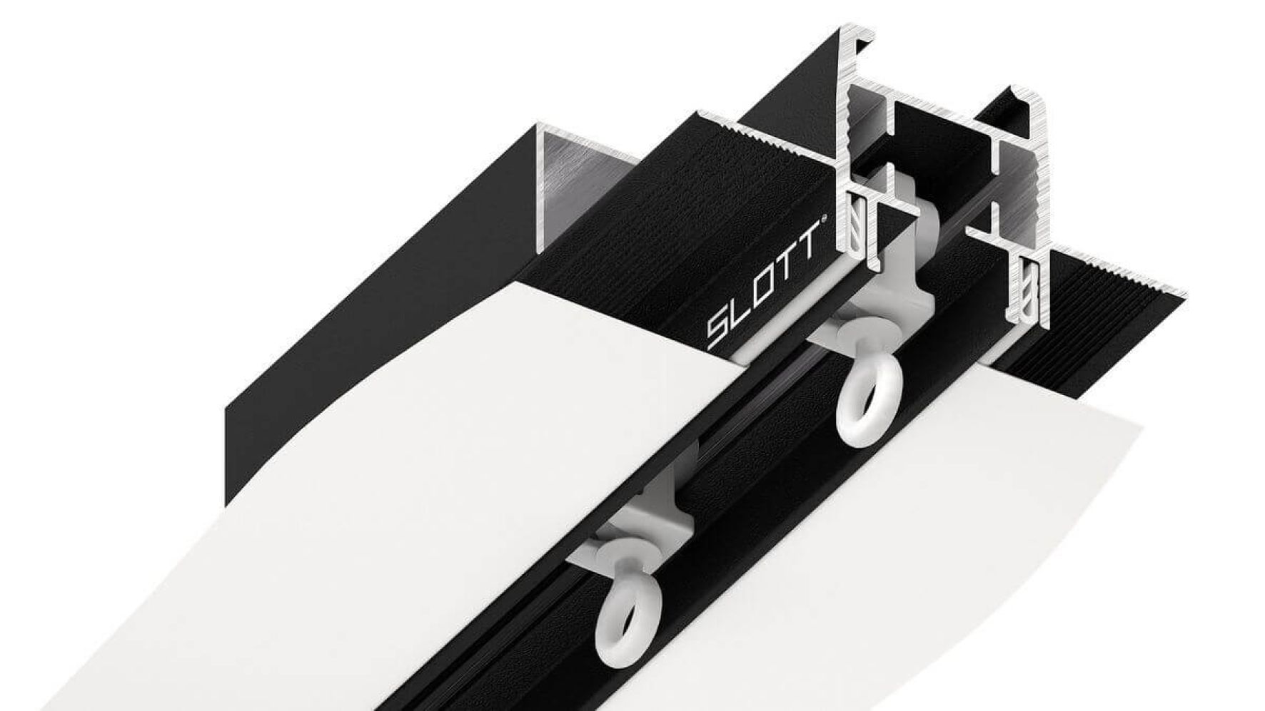 Карнизный профиль L2 черный SLOTT MOTION
