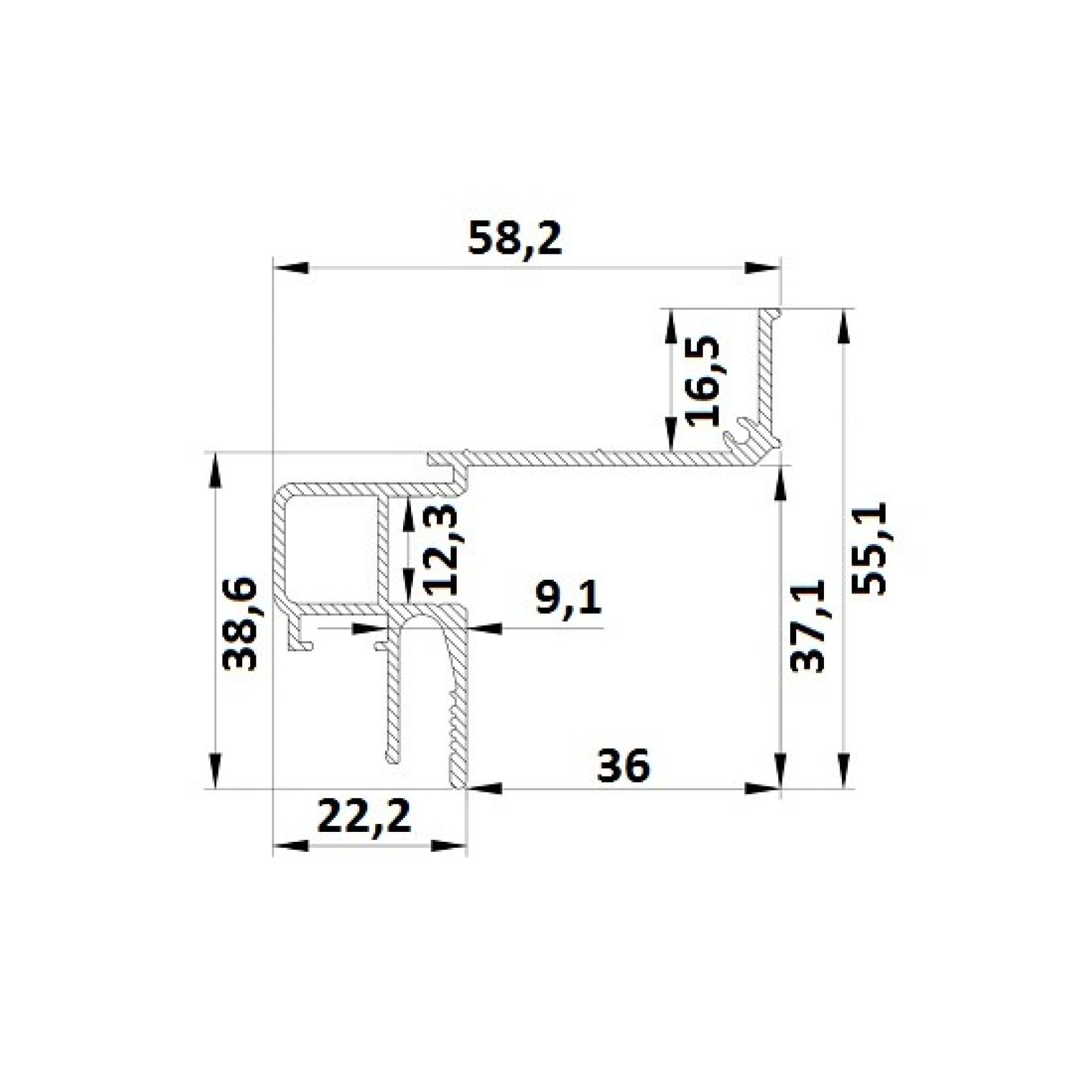 Профиль LumFer Clamp Radium mini