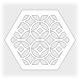  Решетка магнитная, белая, шестигранная (Круги-Ромбы) D125 (наружный 150)
