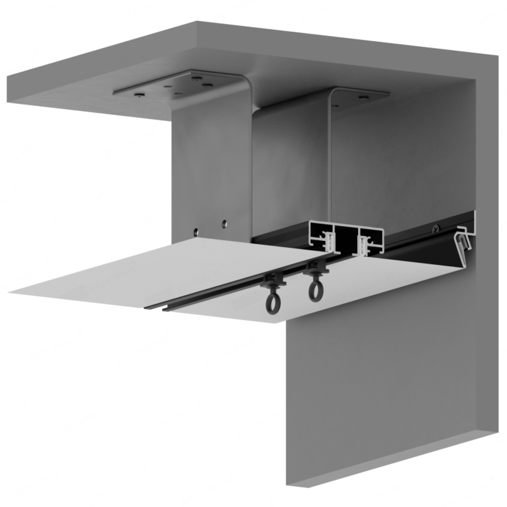 Карнизный профиль черный SLIM ROAD 01