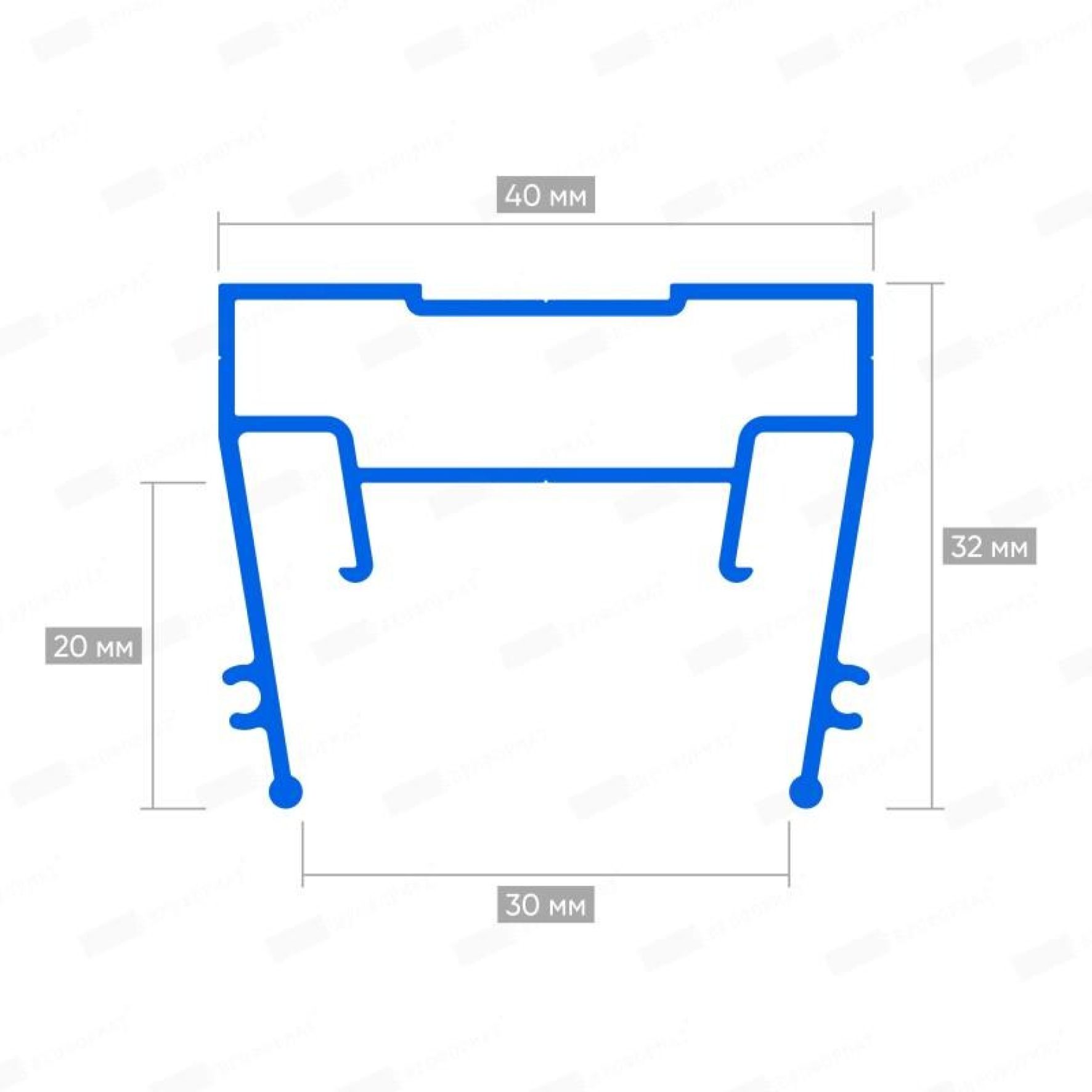 Разделительный профиль для натяжных потолков LINE SLIM 30 (ПФ 7321)