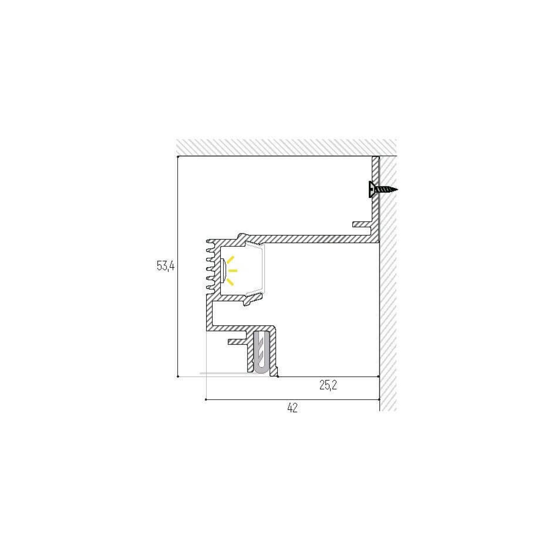 Парящий профиль черный SLOTT VILLAR MINI 