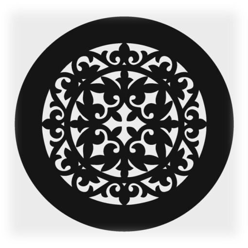  Решетка магнитная, черная\белая, круглая (Абстракция)