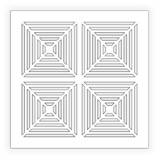 Решетка магнитная, черная\белая, квадратная (квадраты) 