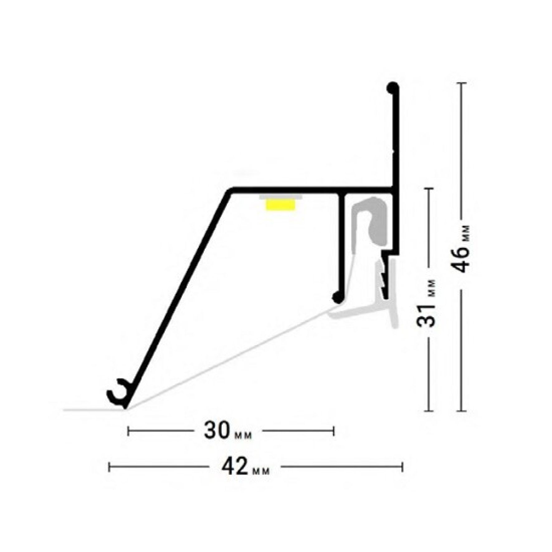 Стеновой контурный профиль KONTUR 02 (ПФ 6488)